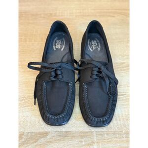 Women's SAS Black Suede Petra Moccasins size 8.5